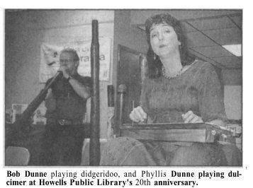 Bob Dunne playing didgeridoo, and Phyllis Dunne ... - Don Shorock