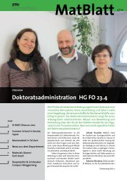 Doktoratsadministration HG FO 23.4 - ETH Zürich