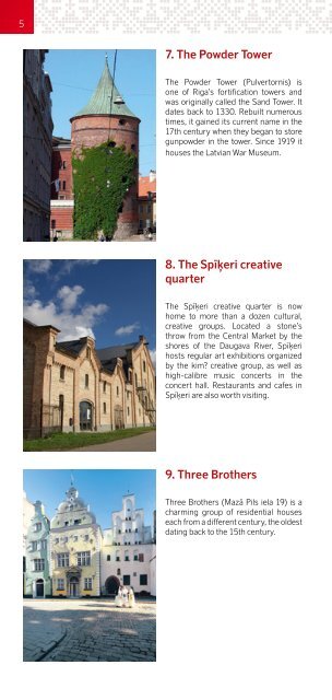 Brochure "Top 15 Tourist Sites in Riga" - Latvia