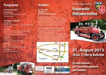 Flyer 4. Oberbayrisches Oldtimertreffen - der Freiwilligen Feuerwehr ...