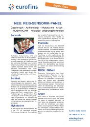 NEU: REIS-SENSORIK-PANEL - Eurofins