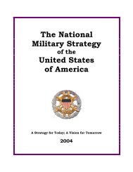 National Military Strategy - United States Department of Defense