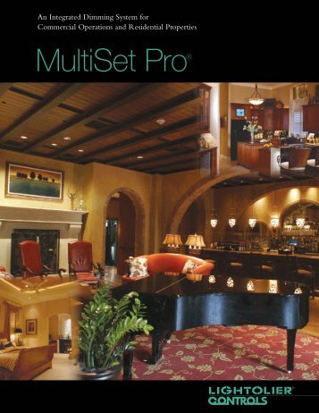 Lightolier Controls MultiSet Pro Brochure - Philips Lighting Controls