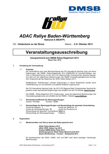 zum Download - Rallye Baden-Württemberg