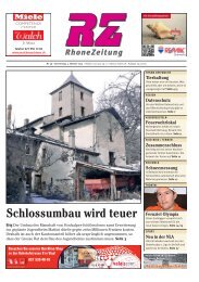Schlossumbau wird teuer - Regional-Zeitung RZ