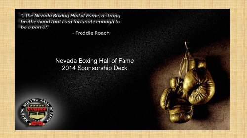 Nevada Boxing Hall of Fame 2014 Sponsorship Deck - LA-Bloom