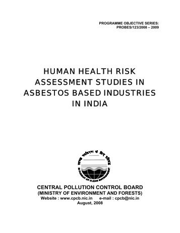 human health risk assessment studies in asbestos based - Central ...