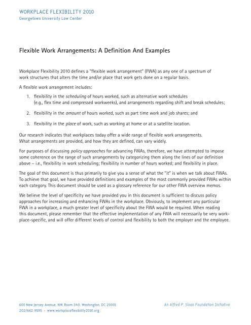 Flexible Work Arrangements: A Definition And Examples