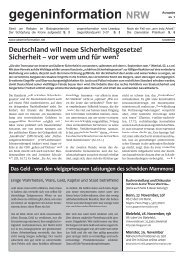 gegeninformation NRW - Gegenargumente Düsseldorf