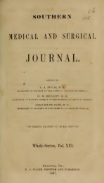 Southern Medical and Surgical Journal - Georgia Regents University