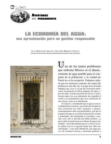 LA ECONOMÍA DEL AGUA: - Universidad Autónoma de Chihuahua