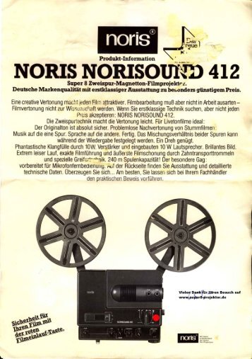 Norisound 412 Werbeprosp.pdf - Super8-projektor.de