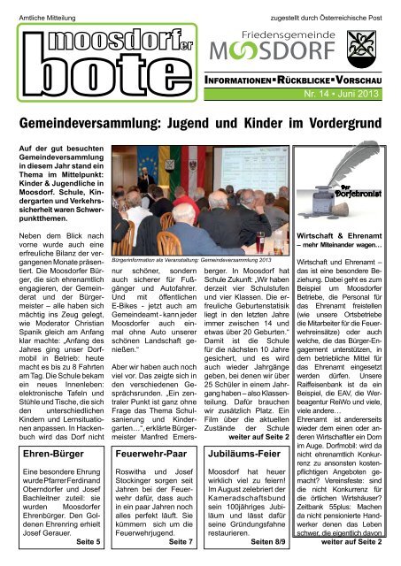 moosdorfer bote · Nr. 14 - Werbeagentur ReiWo