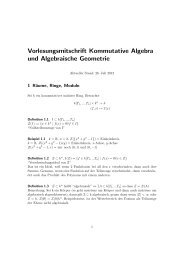 Vorlesungsmitschrift Kommutative Algebra und Algebraische ...