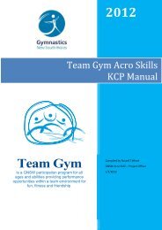 Team Gym Acro Skills KCP Manual
