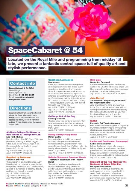 View our 2013 Programme - The Space UK