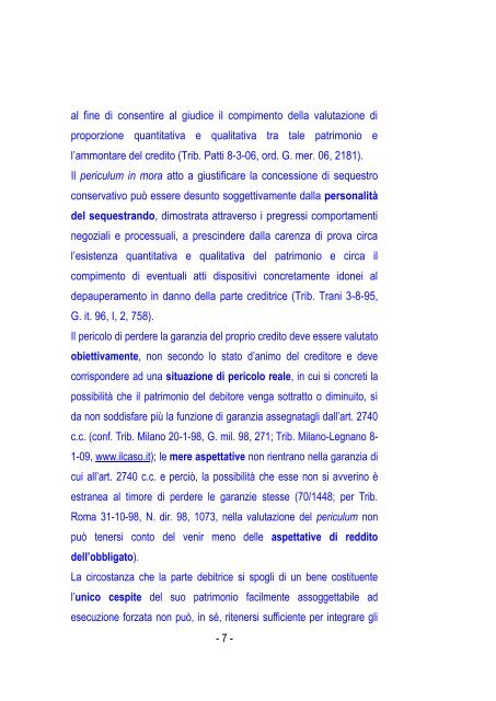 Caso pratico in tema di rigetto del ricorso presentato dalla ex moglie ...