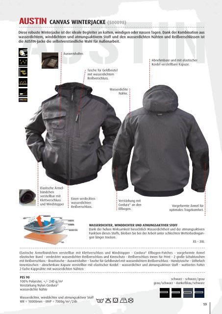 PDF-Katalog herunterladen - DASSY professional workwear