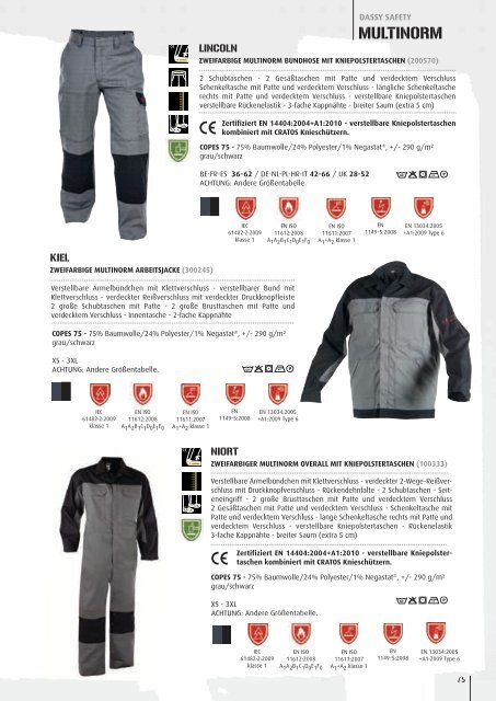 PDF-Katalog herunterladen - DASSY professional workwear