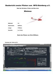 Baubericht zweier Piloten vom MFG-Steinberg e.V. Minimoa