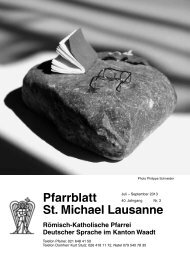 Pfarrblatt St. Michael Lausanne Römisch-Katholische ... - Cath-vd.ch