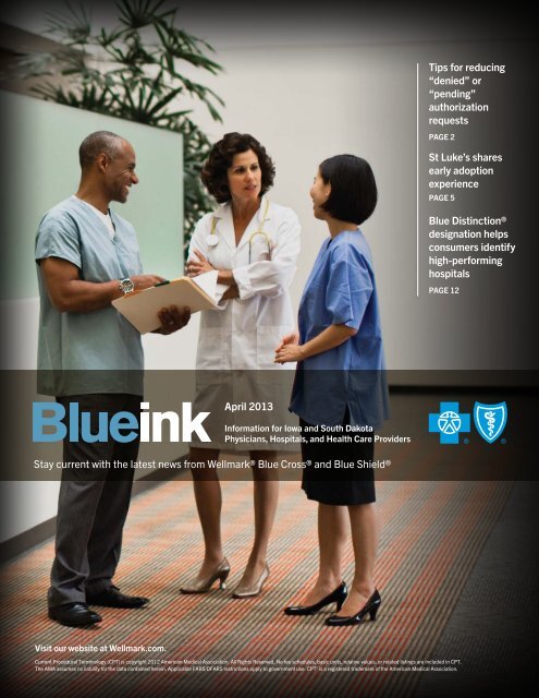 Blue Ink Wellmark Blue Cross And Blue Shield