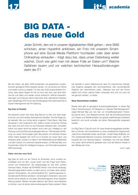 it's Magazin 4 zum Download (pdf, 3639 KB) - Fachhochschule ...