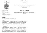 extrait du registre des deliberations du conseil municipal - Niort