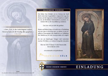 Einladung zur Priesterweihe und Primiz - St. Servatius Siegburg