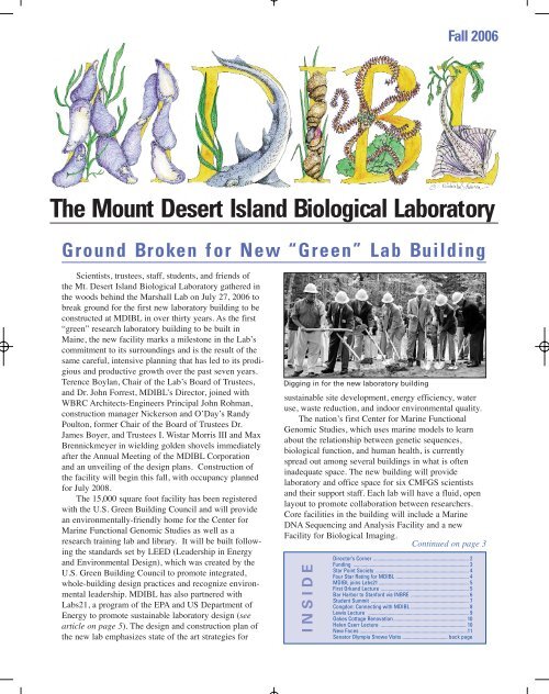 Fall 2006 Mount Desert Island Biological Laboratory