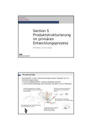 Section 5 Produktstrukturierung im primären Entwicklungsprozess