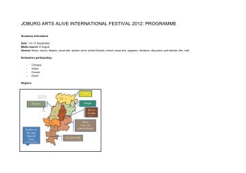 ARTS ALIVE 2012: DRAFT PROGRAMME BOOKLET - Joburg