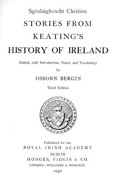 Stories from Keating's History of Ireland - National Library of Scotland