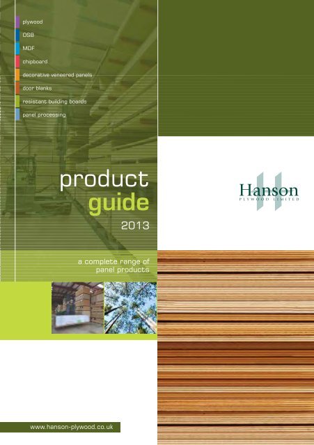 product guide - Hanson Plywood