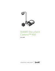 SMART Document Camera 450 user's guide - SMART Technologies