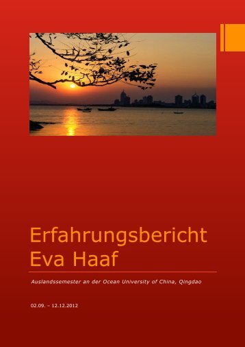 Haaf Eva WS 2012-13_Erfahrungsbericht_Studium_Qingdao_China