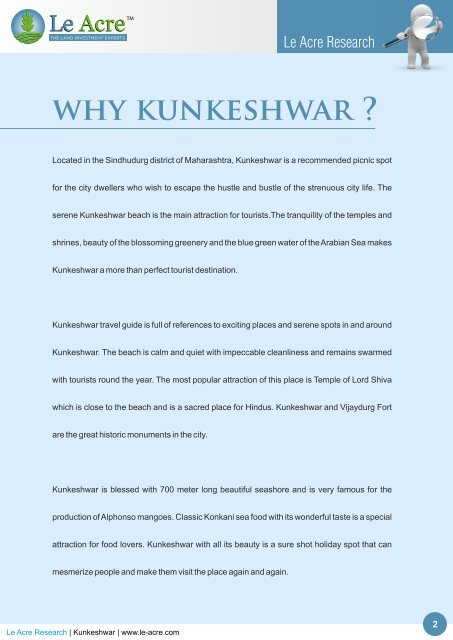 why kunkeshwar? - Le Acre