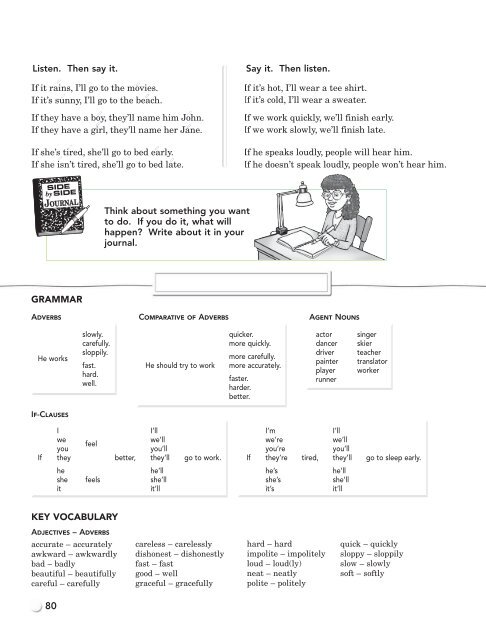 Adverbs Comparative of Adverbs Agent Nouns If-Clauses Adverbs ...