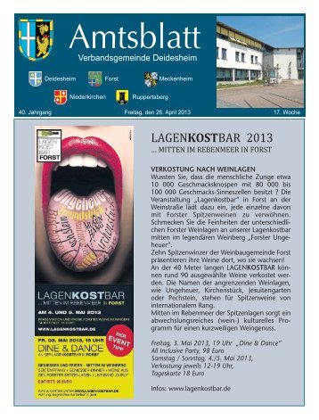 Amtsblatt - KW 17 - Verbandsgemeinde Deidesheim
