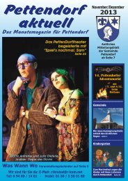 Das Monatsmagazin für Pettendorf - Gemeinde Brennberg