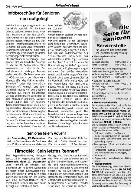 Das Monatsmagazin für Pettendorf - Gemeinde Brennberg