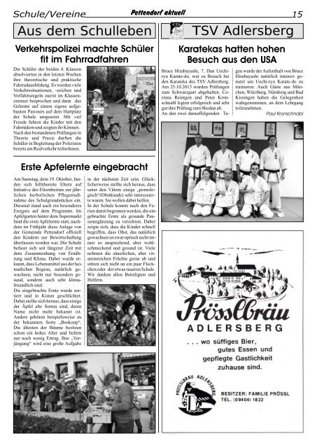 Das Monatsmagazin für Pettendorf - Gemeinde Brennberg