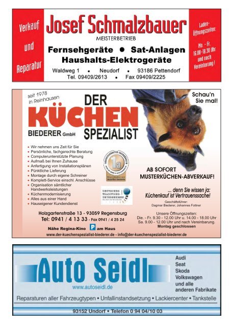 Das Monatsmagazin für Pettendorf - Gemeinde Brennberg