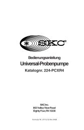 Bedienungsanleitung Universal-Probenpumpe Katalognr ... - SKC Inc.