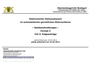 Satzbeschreibungen – Format 4 Teil 3 - mahngerichte.de