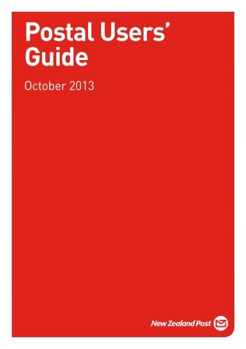 Postal Users' Guide - New Zealand Post