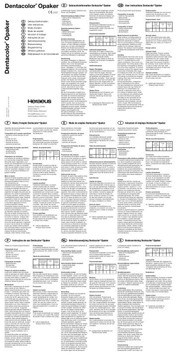 Dentacolor® Opaker Dentacolor