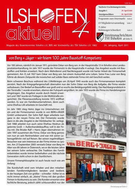 Ausgabe 4-2011 - Gewerbeverein Ilshofen eV / Startseite