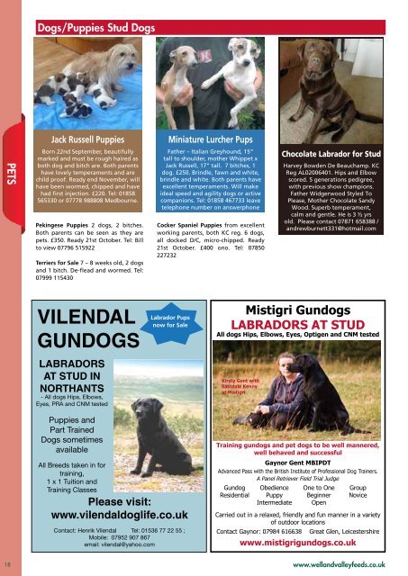 Welland Valley Feeds NEWSLETTER