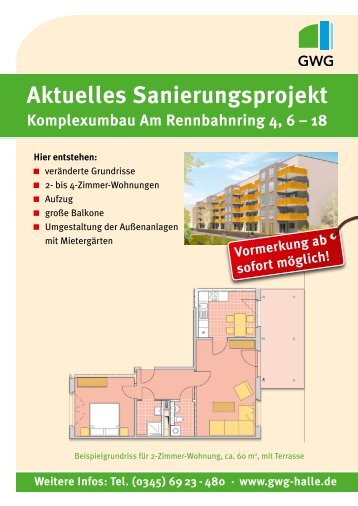 Aktuelles Sanierungsprojekt - GWG Halle-Neustadt